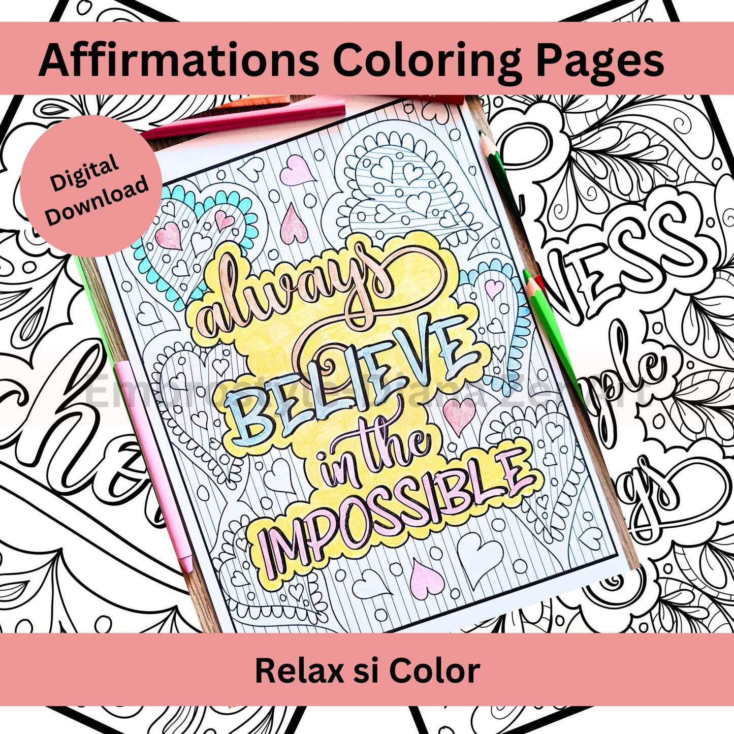 Mindfulness Coloring Book for adults and Teens
