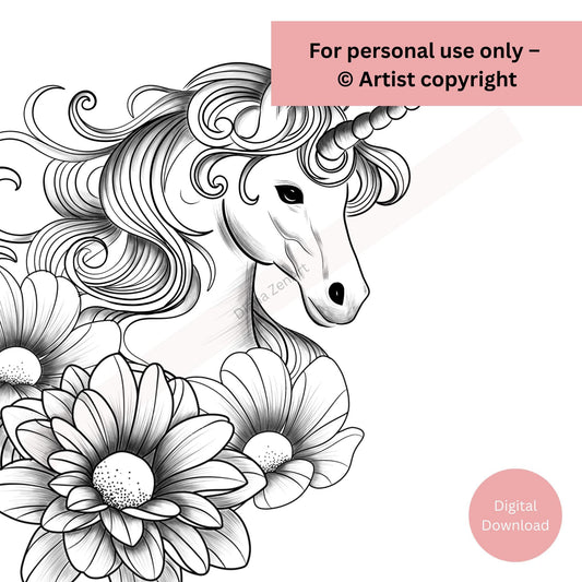 Unicorn Tattoo Design