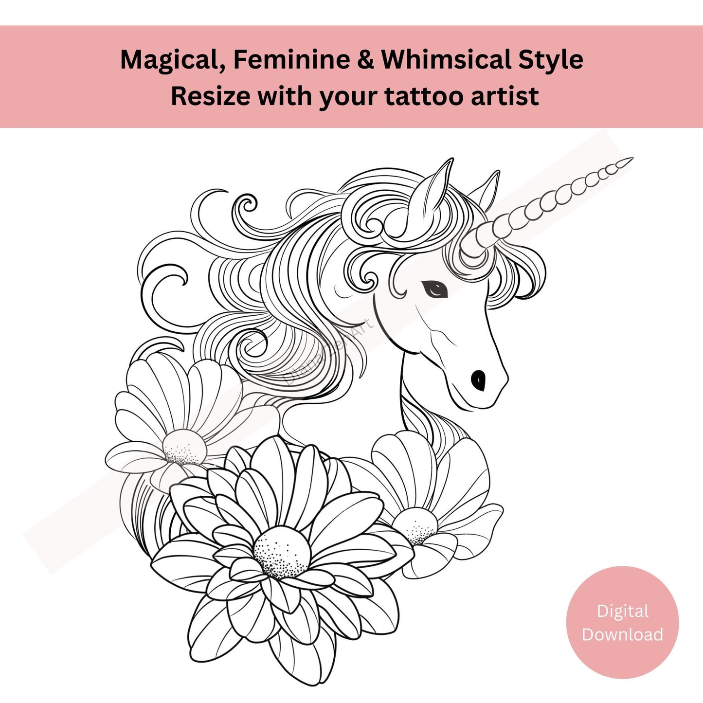 Unicorn Tattoo Design