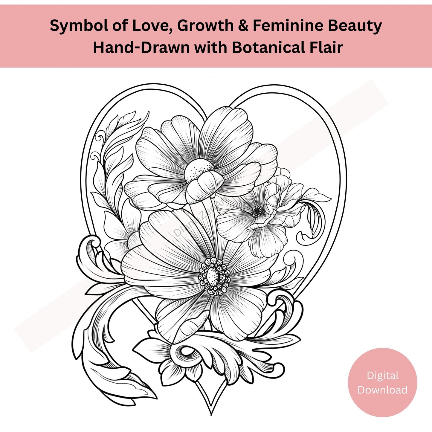 Floral Heart Tattoo