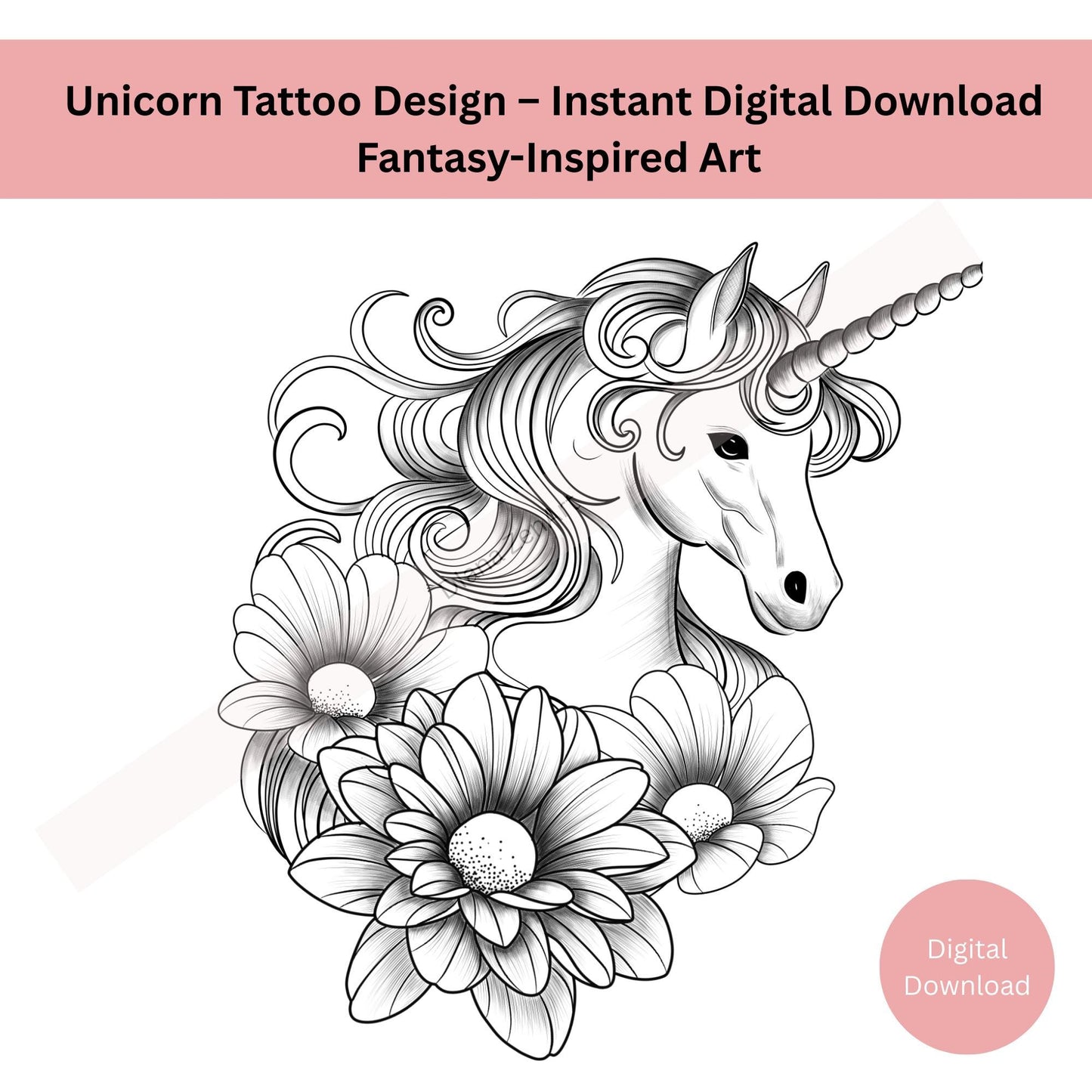 Unicorn Tattoo Design