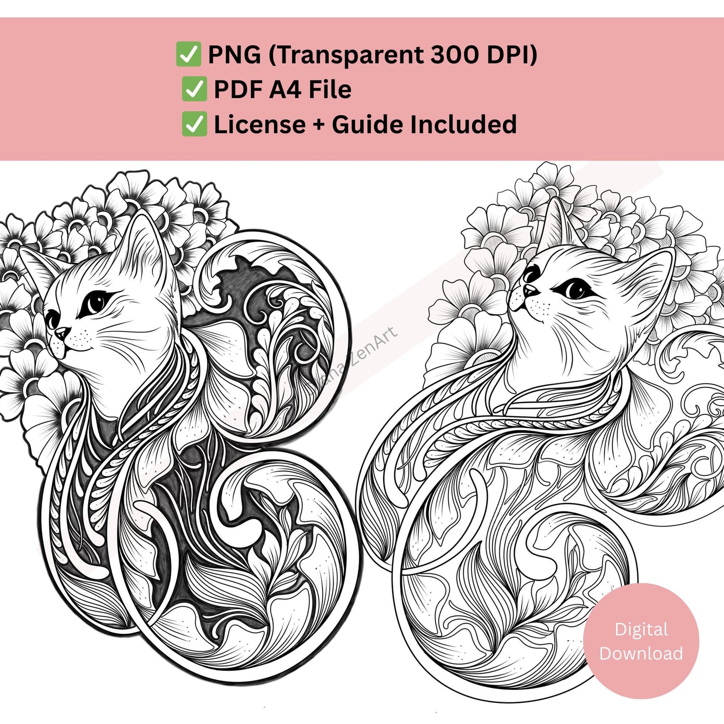 Cat Tattoo Design