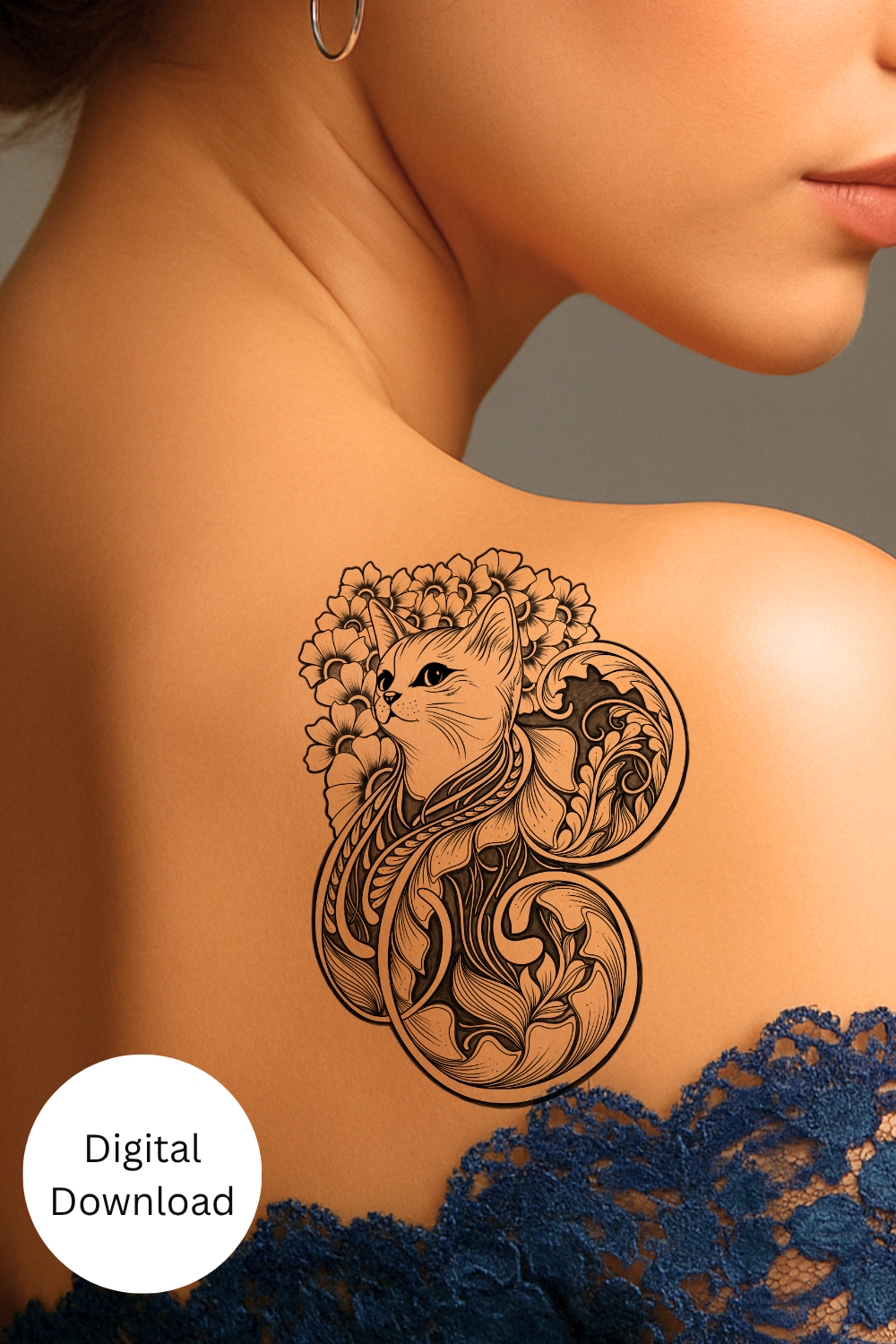 Cat Tattoo Design