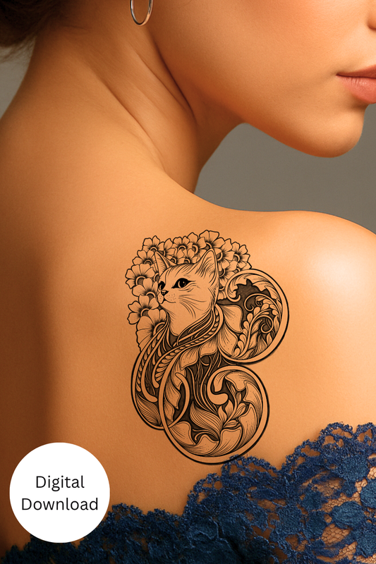 Cat Tattoo Design