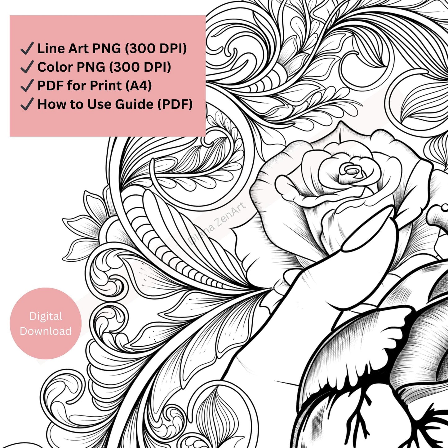 Line art anatomical heart in hand tattoo highlighting realistic structure
