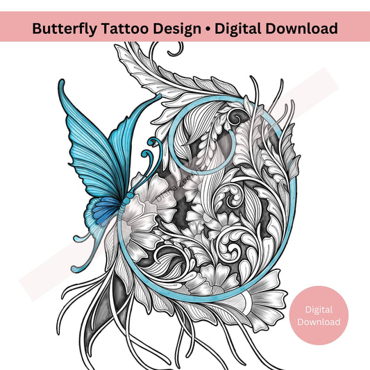 Line art butterfly tattoo highlighting delicate and meaningful symbolism