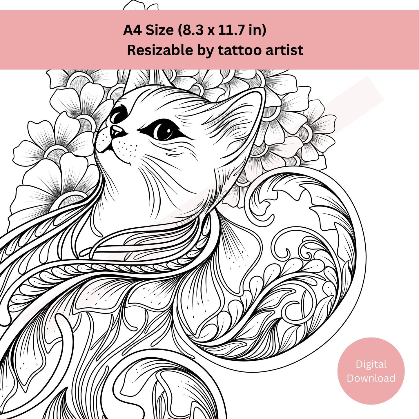 Cat Tattoo Design