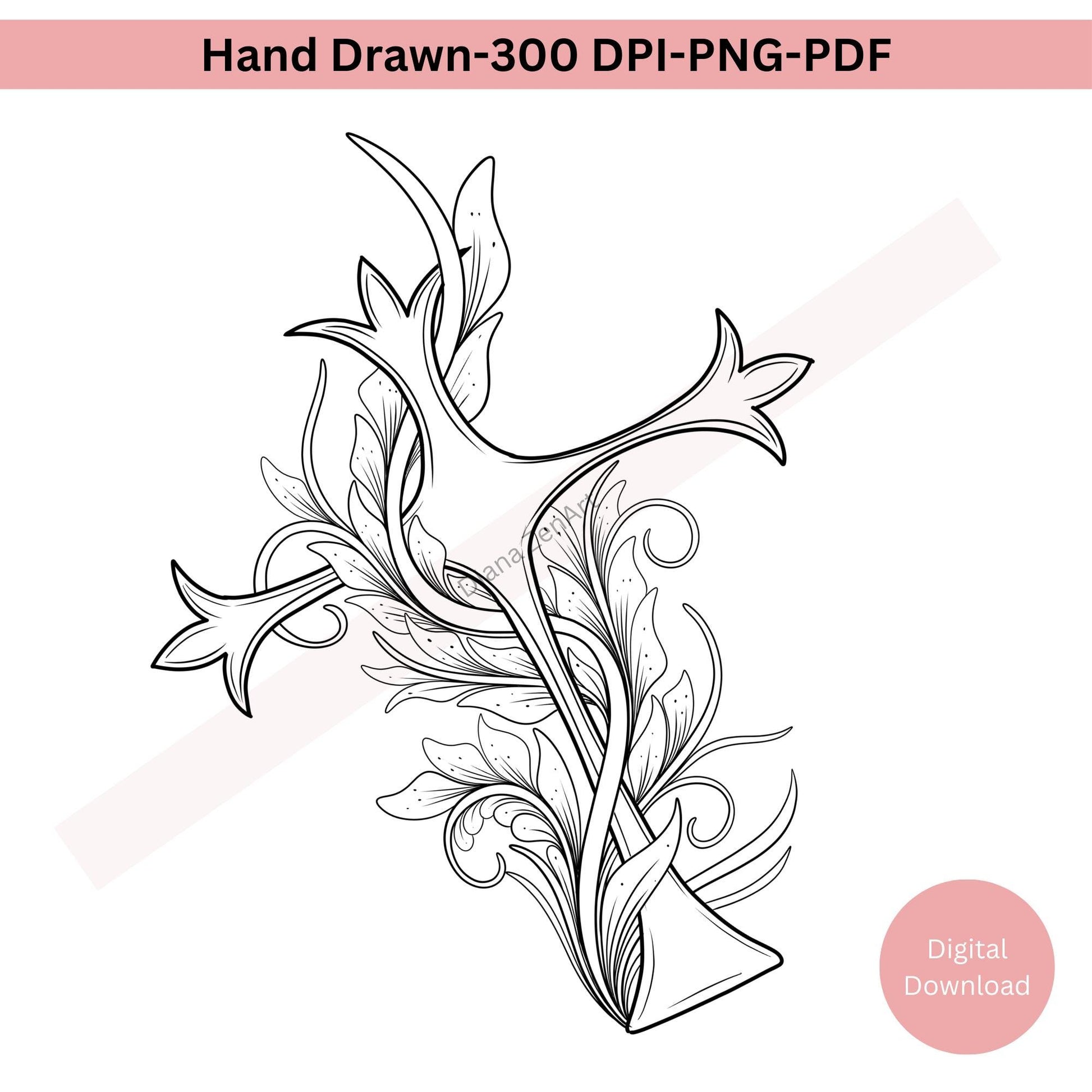 Simple line art minimalist cross tattoo with clean symbolic design